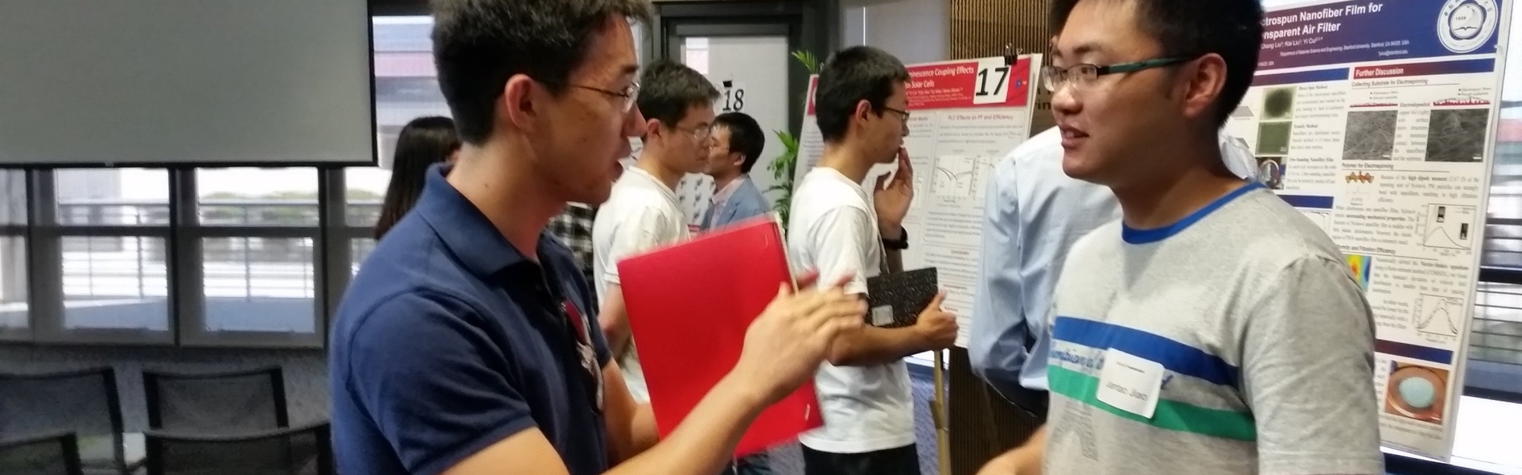 Chinese students at a poster session
