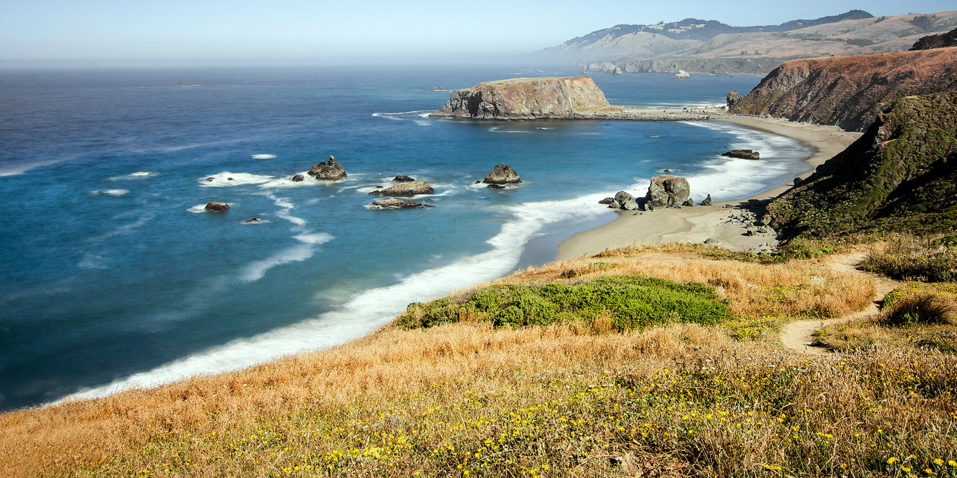 
A panoramic view of the Pacific Coast from Goat Rock state park. | iStock/AlessandraRC