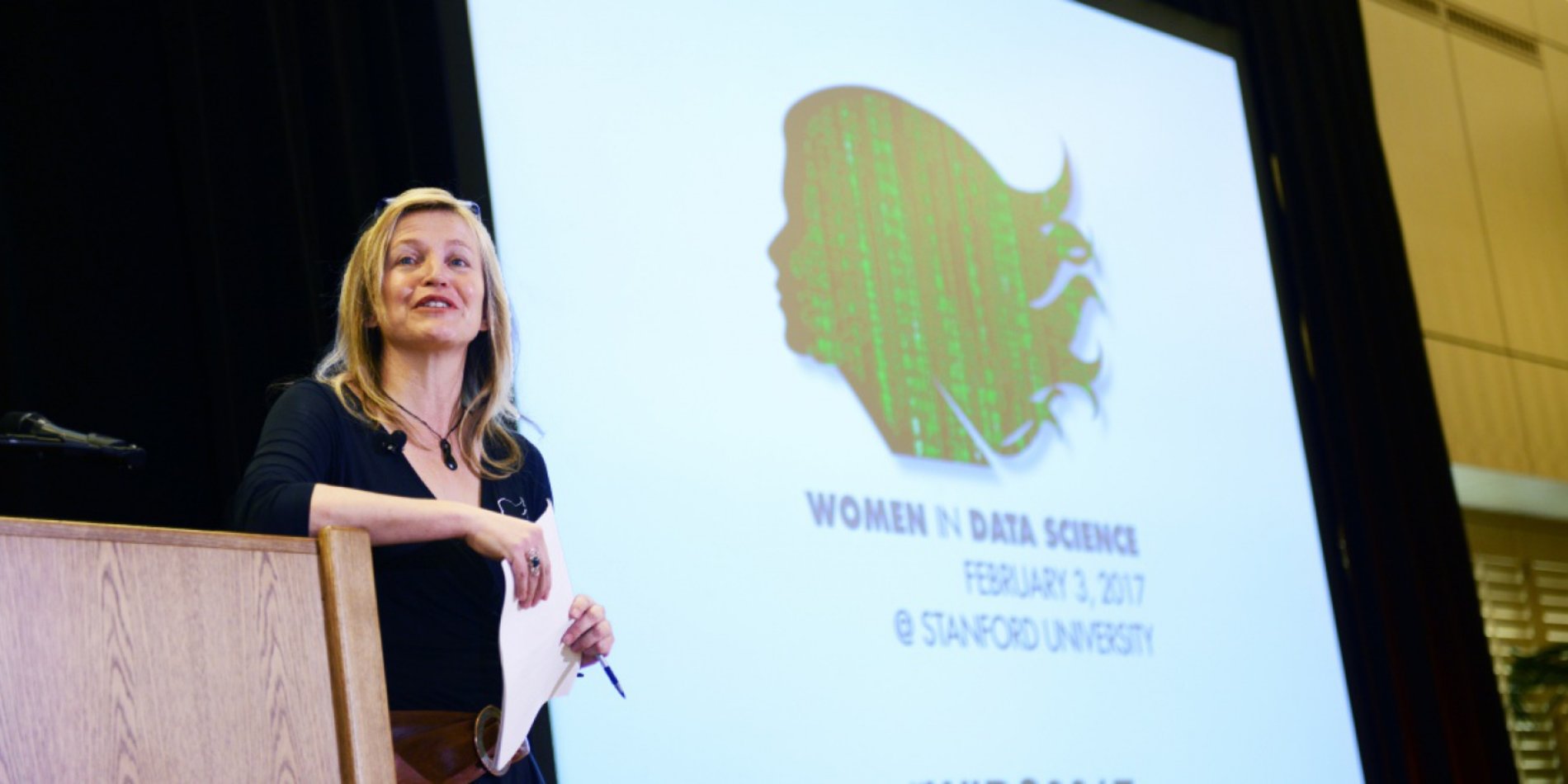

	
		
			
				Margot Gerritsen at the second annual Women in Data Science Conference. | Photo by Ved Chirayath
			
		
	

 