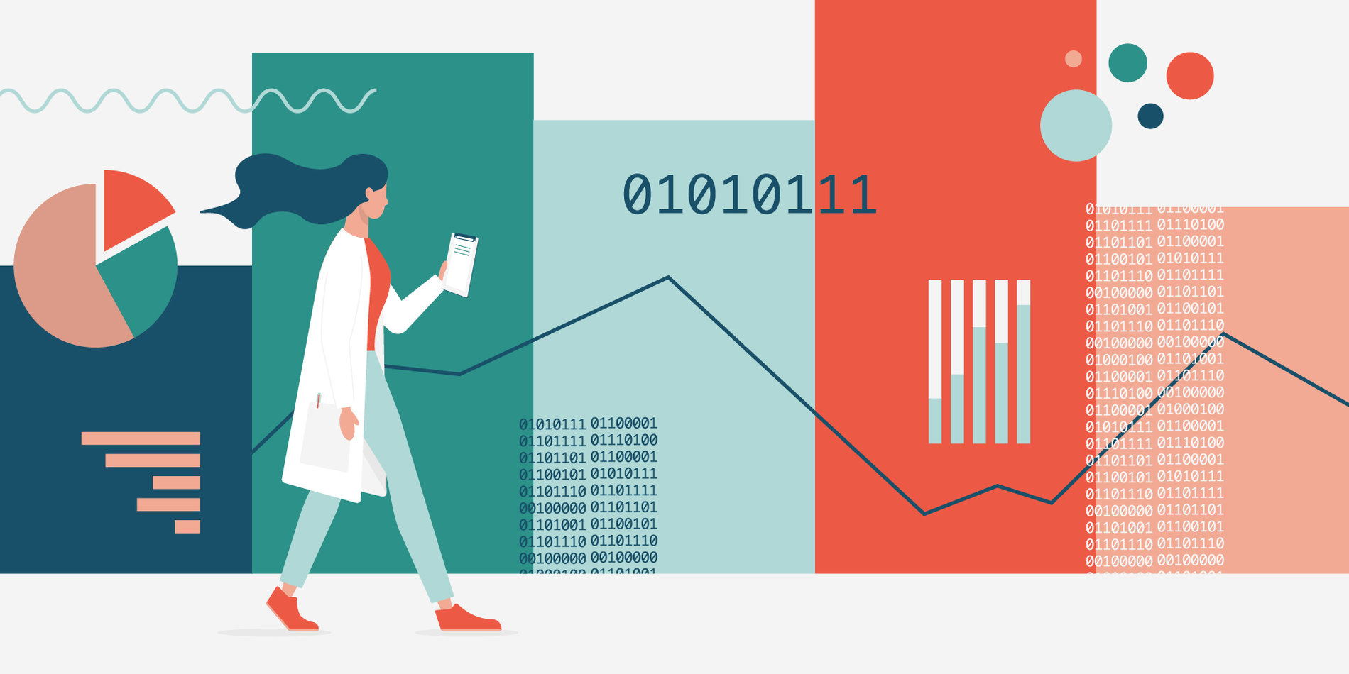 
The field of data science is improving outcomes across domains and will only continue to do so if women are represented. | Illustration by Sarah Rieke