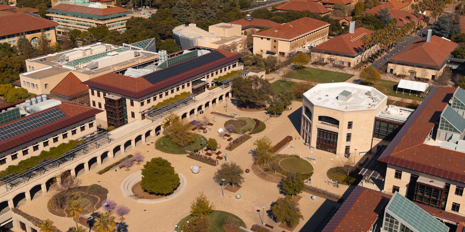 Aerial shot of the School of Engineering