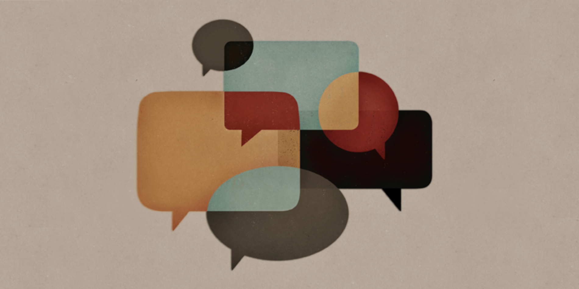 Illustration of colorful speech bubbles