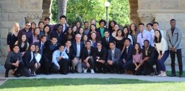 Group of SSEA students in the quad