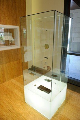 Stanford microprocessors in a display case